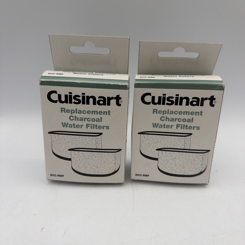 Cuisinart DCC-RWF Charcoal Water Filters 2-Packs 4 Filters Total White DCC-1200